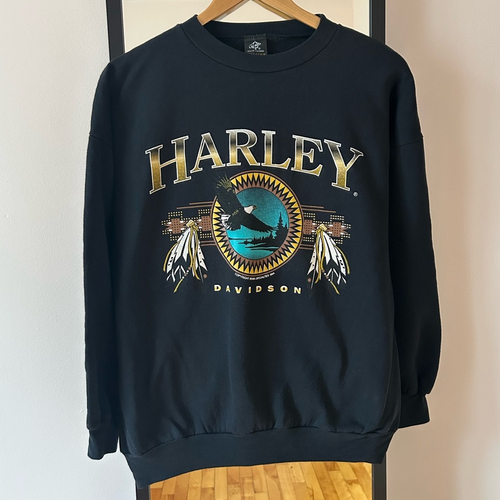 Vintage 1994 Harley-Davidson 🏍️ Crewneck Sweater Sweatshirt Canadiana Irwin